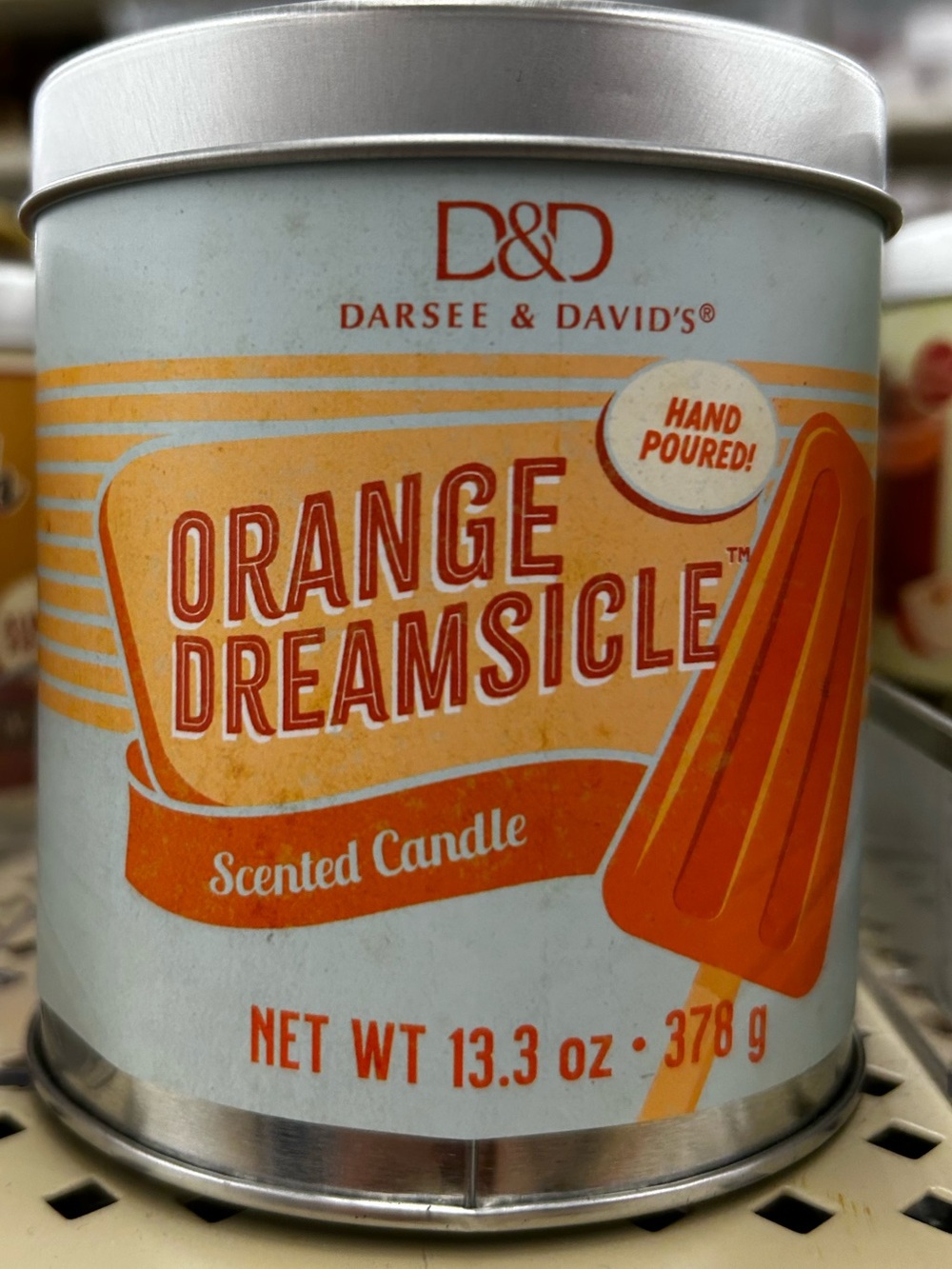 Darsee & David's Orange Dreamsicle Scented Candle - Orange